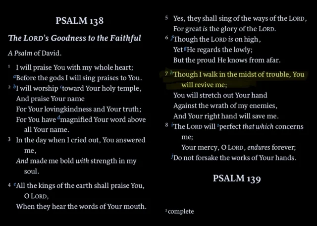 Today’s scripture was short, a short 8 verses to read.  and yet, it was one word that stood out to me. Revive. 

May we all feel a bit revived. A bit energized.  A bit renewed.

In case you are feeling weary, know that God promises to revive you.
